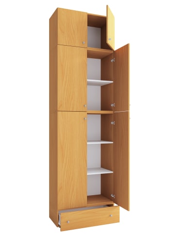 VCM  Schuhschrank Kleiderschrank Lona 5f AS in Buche