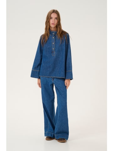 My Essential Wardrobe Langarm-Bluse HilmaMW Baggy fit in Medium Blue Wash