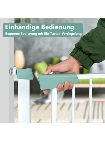 COSTWAY Türschutzgitter in Weiß