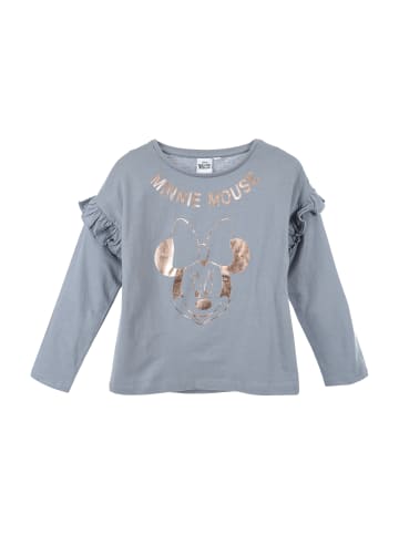 Disney Minnie Mouse Kinder Langarmshirt Longsleeve in Grau