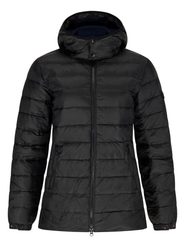 CASH-MERE.CH Daunenjacke mit Kapuze und Kaschmirfutter in Schwarz