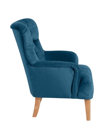 others SESSEL Kaiya Bezug Samtvelours Buche natur / petrol