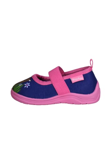 Playshoes Hausschuh Reh in Marine/Pink