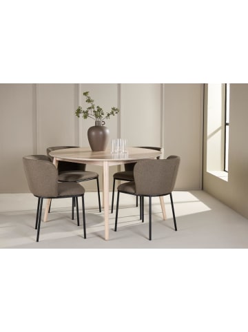 ebuy24 Essgruppe Flora (5-teilig) Whitewash 120 x 120 cm