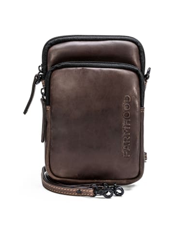 Farmhood Nashville Handytasche Leder 15 cm in dark brown