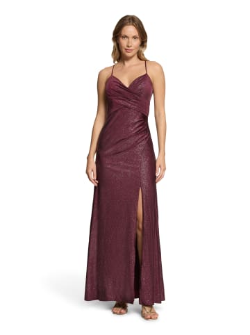 Vera Mont Abendkleid im Glitzer-Look in Dark Red/Black