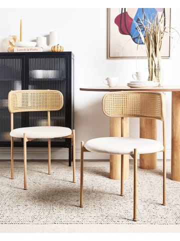 Beliani 2er-Set Esszimmerstuhl ANDOVER in Braun/Beige