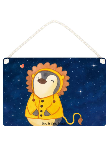 Mr. & Mrs. Panda Holzbild Löwe Astrologie Design ohne Spruch in Weiß