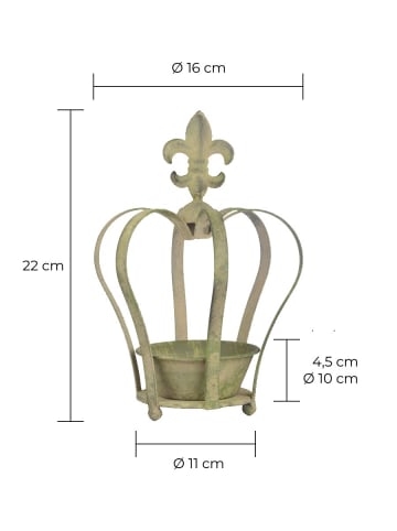 Esschert Design 3er-Set: Blumentopf in grün