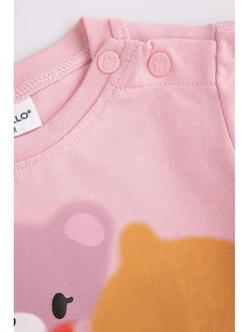 Coccodrillo Langarm-Body in gedämpftes Rosa