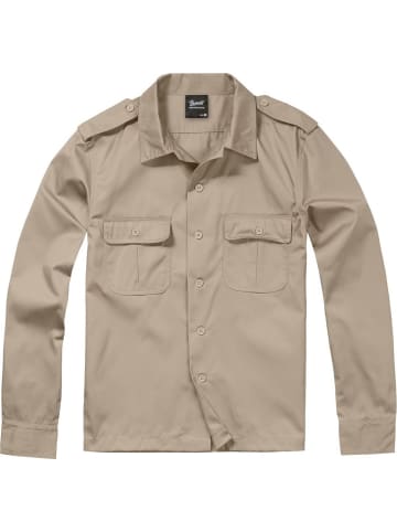 Brandit Longsleeve "Us Shirt Long Sleeve" in Beige