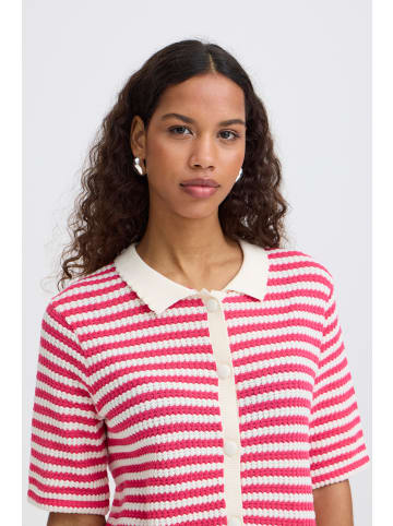 ICHI Kurzarm-Bluse IHLORIANNA Loose fit in AZALEA BIRCH STRIPE