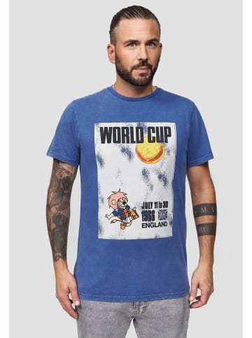 Recovered T-Shirt FIFA World Cup 1966 Poster in Blau