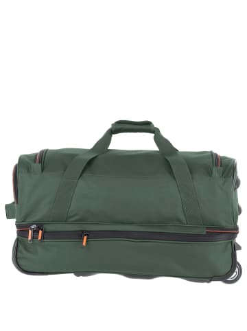 travelite Basics - Rollenreisetasche 51/64L 55 cm erw. (bordeaux) in dunkelgrün