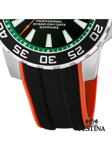 Festina Analog-Armbanduhr Festina The Originals schwarz, orange groß (ca. 45mm)