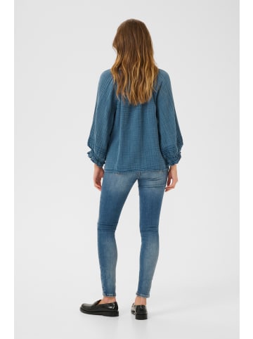 CULTURE Langarm-Bluse CUpaly Relaxed fit in Dress Blues Wash