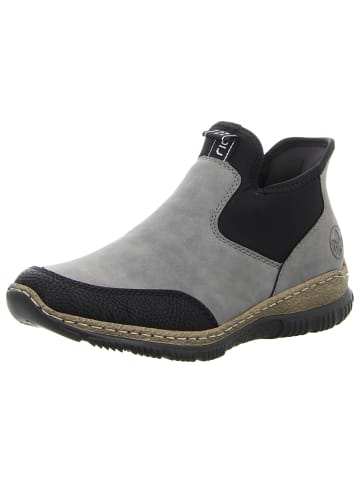 rieker Slipper in grau kombi