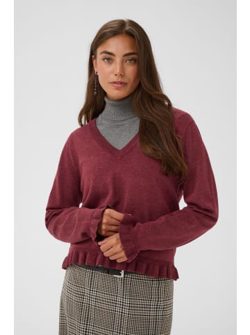 CULTURE Strickpullover CUclare Classic fit in Chocolate Truffle Melange
