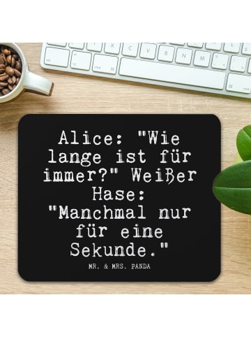 Mr. & Mrs. Panda Mousepad AliZeichen: "Wie lange ist... mit Spruch in Schwarz