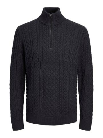 Jack & Jones Sweatshirt mit halbem Reißverschluss in Dark Navy