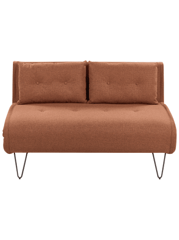 Beliani 2-Sitzer Sofa VESTFOLD in Orange/Schwarz - (W) 130 x (H) 45 x (L) 78 cm