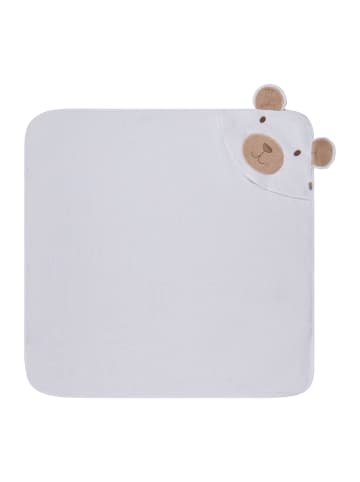 Sterntaler Motiv-Kapuzenbadetuch BÄR Bo in weiß
