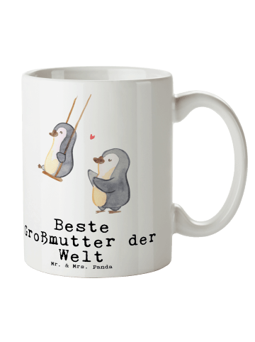 Mr. & Mrs. Panda Tasse Pinguin Beste Großmutter der Welt mit Spruch in Weiß