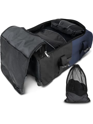 normani Reisetrolley 90L inkl. Kleidertaschen in Schwarz/Navy