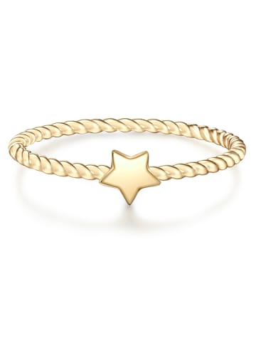 Glanzstücke München Ring Stern Sterling Silber in gelbgold