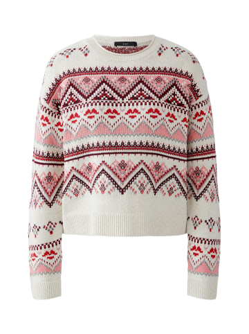 Oui Pullover in white red