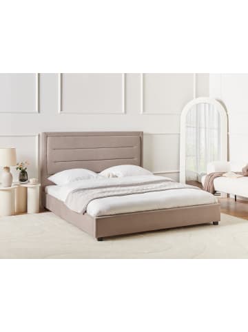 Beliani Wasserbett ROUEN in Beige - (W) 168 x (H) 112 x (L) 214 cm