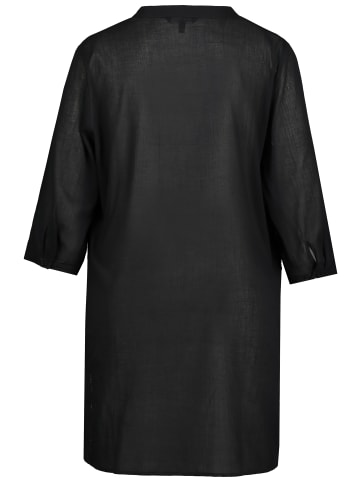Ulla Popken Hemdblusenkleid in schwarz