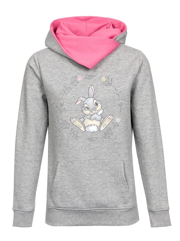 Disney Schalkragenpullover Bambi Thumper in grau meliert/pink