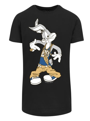 F4NT4STIC Long Cut T-Shirt Looney Tunes Bugs Bunny Rapper in schwarz