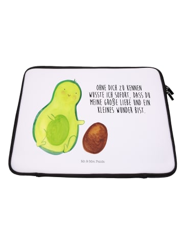 Mr. & Mrs. Panda Notebook Tasche Avocado Kern rollt mit Spruch in Weiß