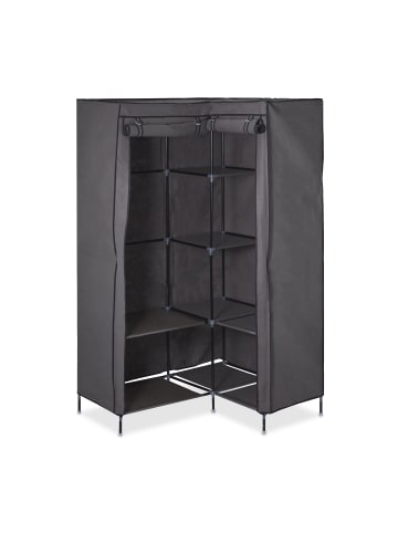 relaxdays 3x Eckkleiderschrank in Anthrazit - (B)100 x (H)169 x (T)83 cm