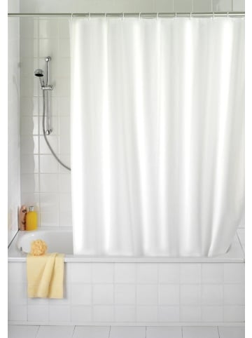 Wenko Duschvorhang Textil weiß in Weiß, (B) 180 x (H) 200 cm