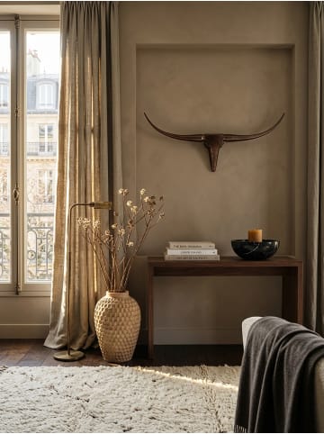 KADIMA DESIGN Bull Geweih, stilvolle Wanddekoration aus Aluminium, elegantes Zuhause in Bronze