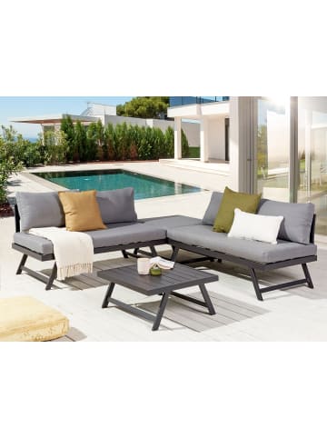 Beliani 2-tlg Sitzgruppe COCCORINO in Grau/Schwarz