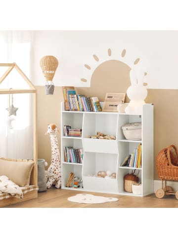 SoBuy Bücherregal in Reinweiß - (W) 30 x (H) 104 x (L) 106 cm