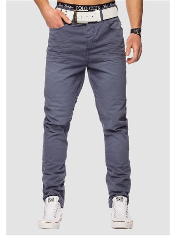 98-86 Chino Hose Tapered Leg Reine H1421 in Blau