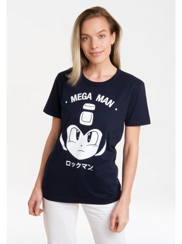 Logoshirt T-Shirts Mega Man - Gesicht in dunkelblau