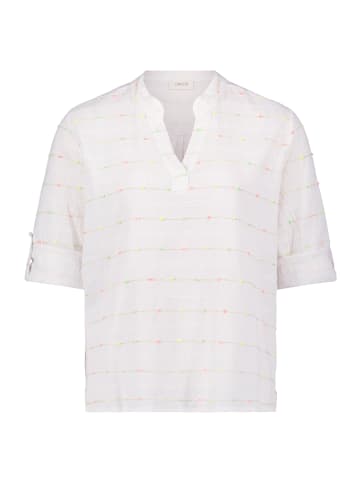CARTOON Casual-Bluse mit Lurexfaden in White/Orange