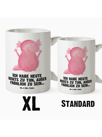 Mr. & Mrs. Panda Teebecher Axolotl Hurra mit Spruch in Weiß