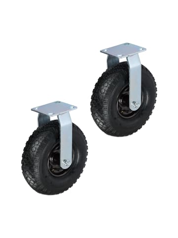 relaxdays 2 x Bockrolle in Schwarz - 3.00-4