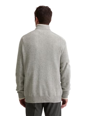 Marc O'Polo Strick-Trainingsjacke in grey melange