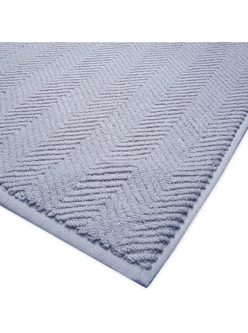 Framsohn 2er Set: Zwirnfrottier BIO Badevorleger "OCEAN" in Blau - (L) 70 x (B) 50 cm
