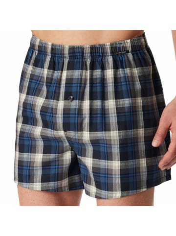 Schiesser Web-Boxershorts 2er Pack in Blau/Grau