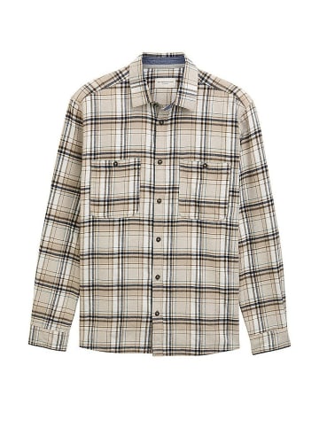 Tom Tailor Knopfleisten Langarmshirt für Herren in beige