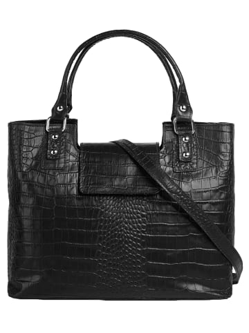 Cluty Handtasche echt Leder in schwarz